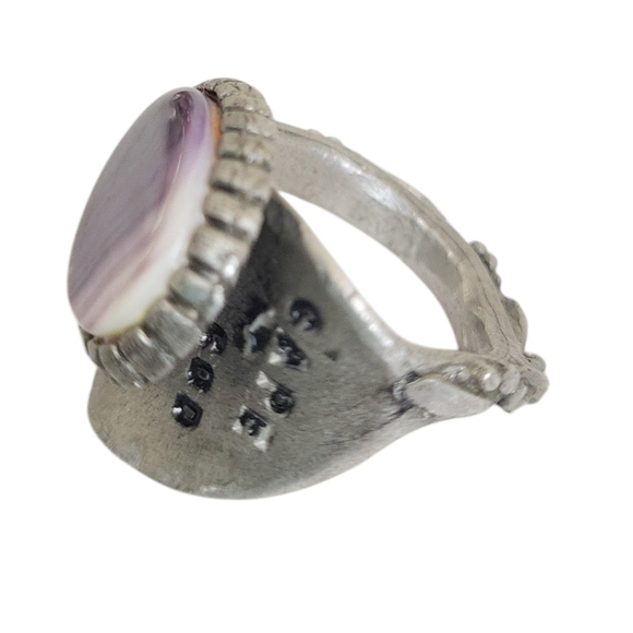 Cape Cod Pewter Quahog Shell Spoon Ring - Picture 2 of 6